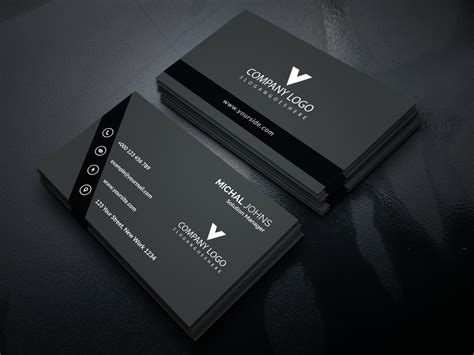 Creative Visiting Card Design Free Download - Corporate Business Card (free Psd) On Behance ...
