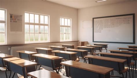 Premium AI Image | Photo of empty classroom background