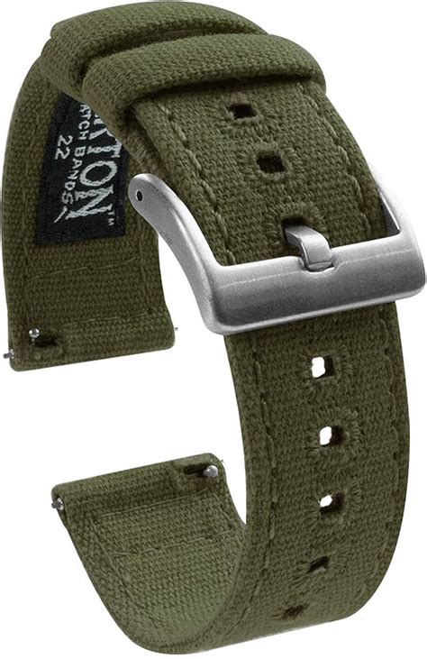 Barton Canvas Quick Release Watch Band Straps - Choose Color & Width ...