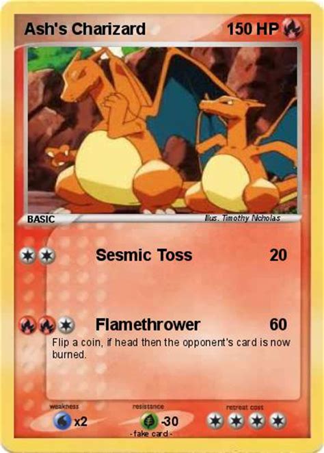 Pokémon Ash s Charizard 82 82 - Sesmic Toss - My Pokemon Card