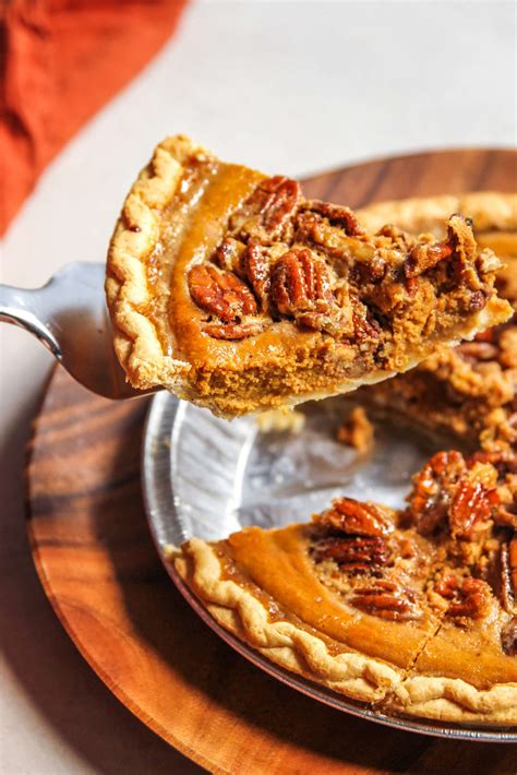 Pumpkin Pecan Pie Recipe - Sweetphi