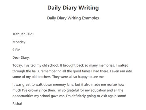Diary Writing | How to Write, Diary Writing Format & Examples