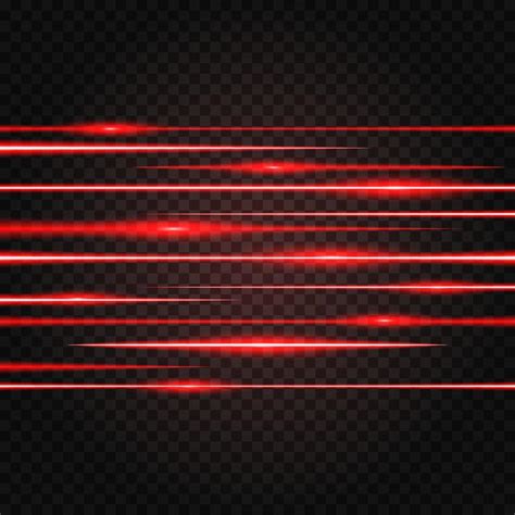 Abstract Red Laser beam light effect illuminated 12031684 Vector Art at ...