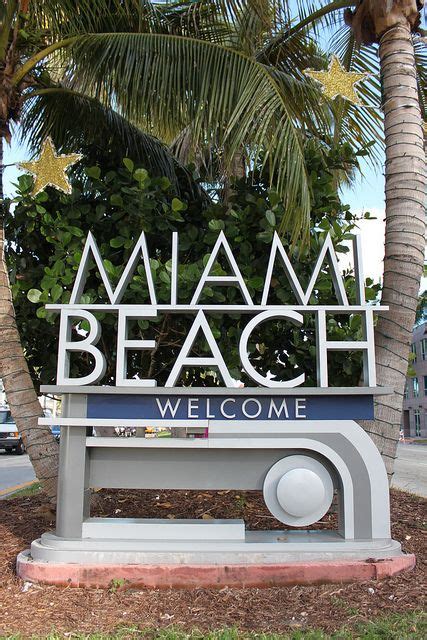 Miami Beach Welcome sign | South beach miami florida, South beach miami, Miami beach