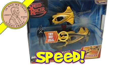 Hot Wheels Speed Racer Deluxe Racer X Set, 2007 Mattel Toys - Two Vehicles In One - YouTube