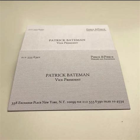 Patrick Bateman Business Card - Etsy