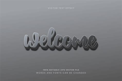 Welcome Editable 3d Text Effect Design Graphic by click4uniq · Creative ...