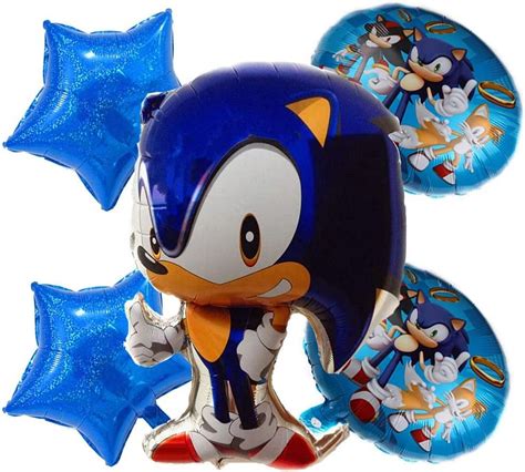 Buy Sonic The Hedgehog Birthday Party Supplies,5 pcs Sonic Balloons for Kids Boys Girls Baby ...