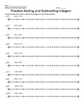 Plotting Integers On A Number Line Worksheet - prntbl.concejomunicipaldechinu.gov.co