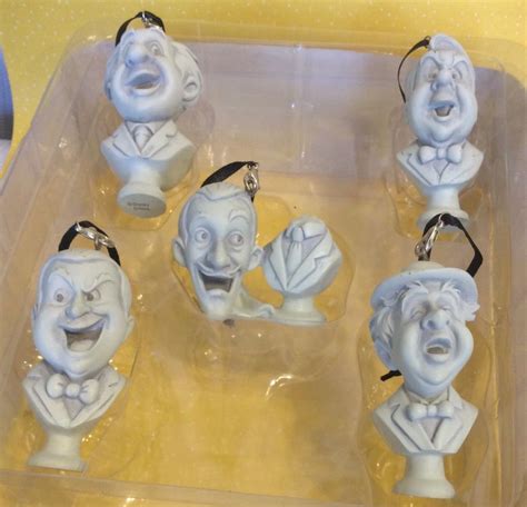 Original HAUNTED MANSION SINGING BUSTS ORNAMENTS 5pc Set -Disney Parks ...