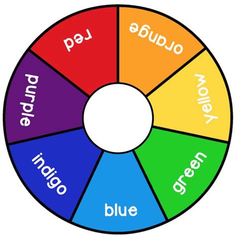 Rainbow Color Wheel Printable for Preschool Learning