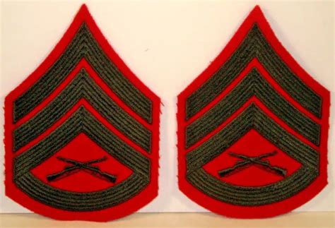 USMC US MARINE Corps Male Staff Sergeant Rank Pair Set for Alpha Dress $7.00 - PicClick