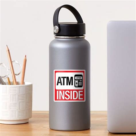 "ATM Inside Sign" Sticker for Sale by StickDeco | Redbubble