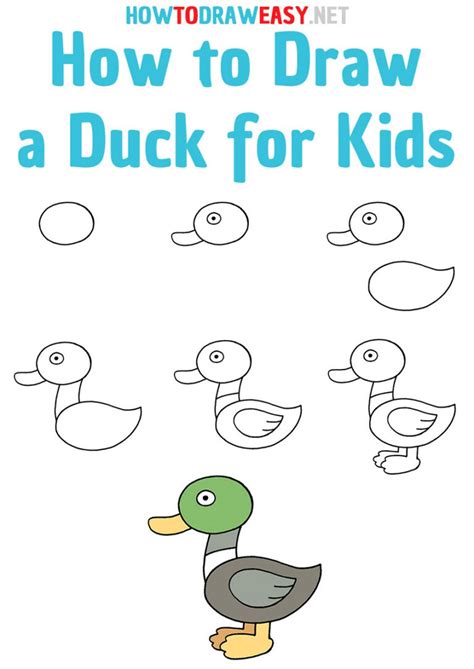 How To Draw Duck Kids Draw How To Draw Drawing Ideas Draw | Images and ...