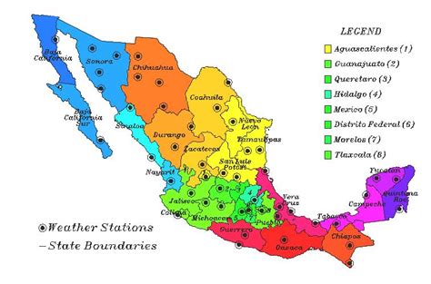 Mexico map weather - Weather map of Mexico (Central America - Americas)