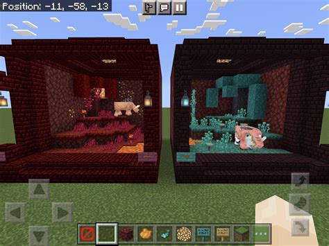 I made some hoglin and zoglin exhibits : r/Minecraft