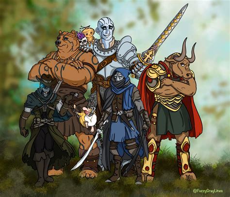 [Art] Our group, drawn as a gift by my aunt : r/DnD