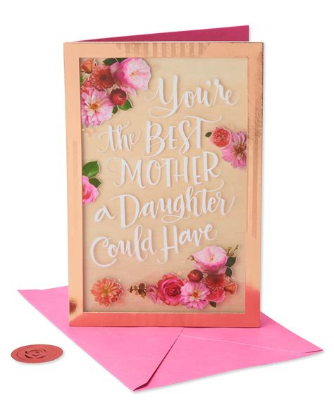 American Greetings Pink Floral Mother's Day Card from Daughter with Foil - Walmart.com - Walmart.com