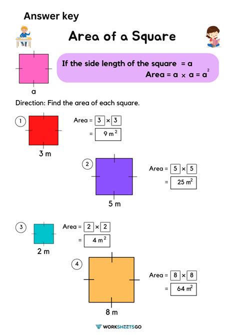 Area Of A Square Worksheets | WorksheetsGO