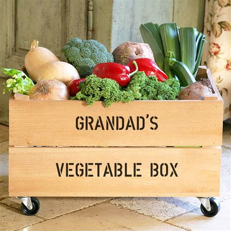 Personalised Vegetable Storage Crate By Plantabox