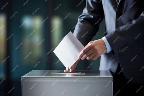 Premium AI Image | Voter at the Ballot Box