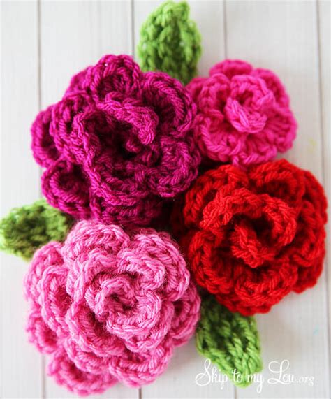 Free Easy Rose Crochet Pattern | Skip To My Lou