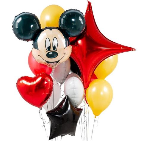 MICKEY MOUSE BALLOON, Mickey mouse balloon bouquet pk of 14, birthday party, club house birthday ...