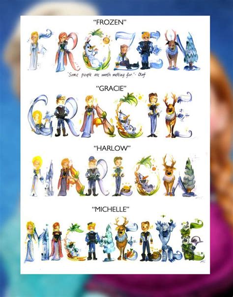 17 Best images about Frozen Name Paintings on Pinterest | Shops, Disney frozen and Elsa anna