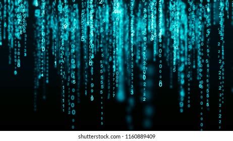 Digital Background Blue Matrix Binary Computer Stock Illustration ...