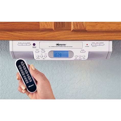 Memorex® Under Cabinet Mount AM / FM / Clock Radio / CD Player - 107816 ...