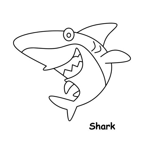 shark line drawing 5994361 Vector Art at Vecteezy