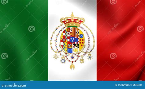 Kingdom of the Two Sicilies Flag Stock Illustration - Illustration of regno, seal: 113339085