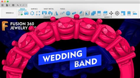 WEDDING BAND // Fusion 360 — Jewelry design - YouTube