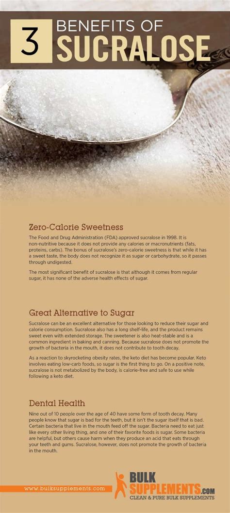 Sucralose: Benefits, Side Effects & Dosage | BulkSupplements.com