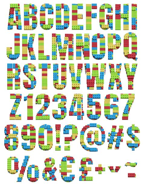 Printable Lego Font - Printable Word Searches