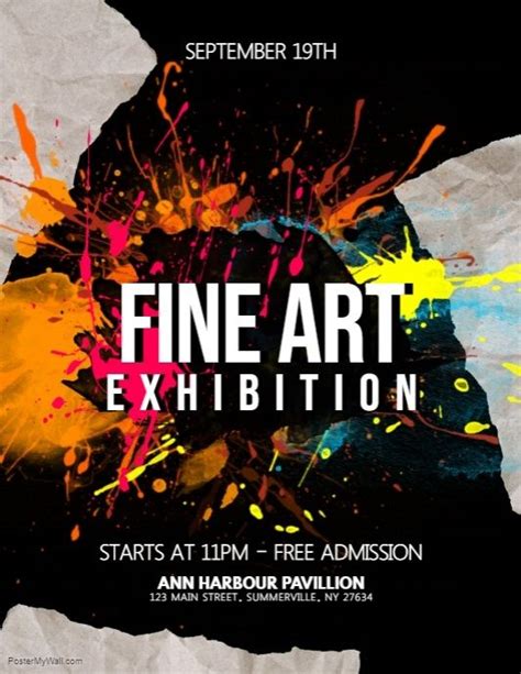 Fine Art Exhibition Flyer | Art exhibition, Art exhibition posters, Exhibition poster