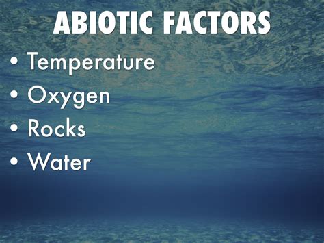 Ocean Ecosystem Biotic And Abiotic Factors