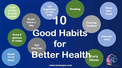 10 Good Habits For Better Health in Daily Life - Moms QnA