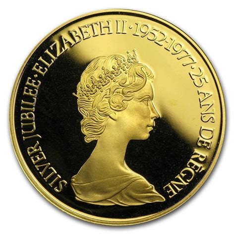 Canadian Gold 100 Dollars "25th Anniversary of the Coronation of Queen Elizabeth II" 1977 coin ...