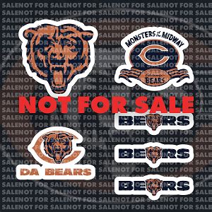 Chicago Bears Sticker Set Peel and Stick (6 Stickers)