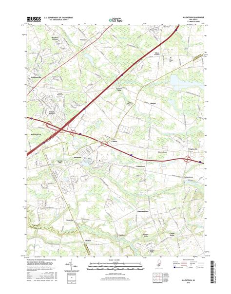 MyTopo Allentown, New Jersey USGS Quad Topo Map