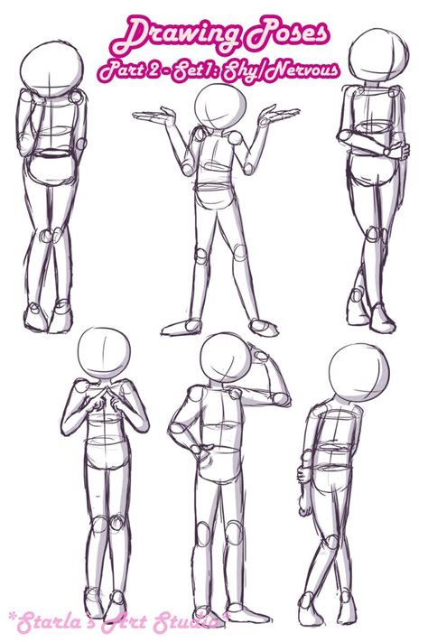 Shy Poses: Here is a quick reference page for shy or nervous poses. For ...