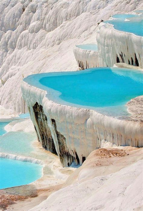 Pamukkale Natural Pools, Turkey 🇹🇷 | Scenery, Wonders of the world, Beautiful places