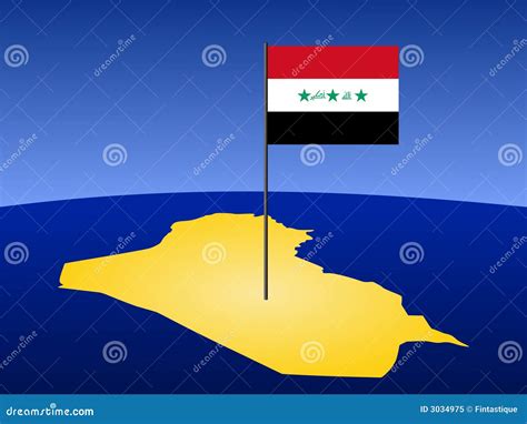 Map Of Iraq With Flag Royalty Free Stock Photo - Image: 3034975