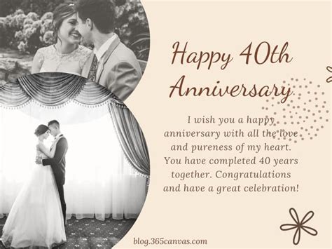 90+ Happy 40th Years Wedding Anniversary Quotes and Wishes