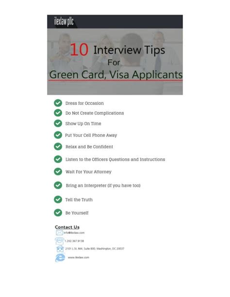 10 interview tips for green card visa applicants