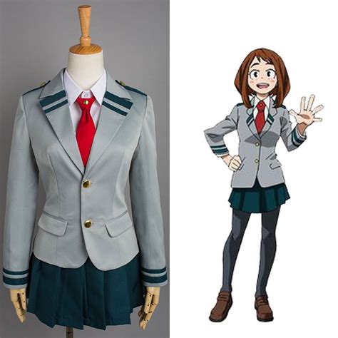 Boku no Hero Academia Cosplay Tsuyu Yaoyorozu Momo School Uniform My Hero Academia Ochaco ...