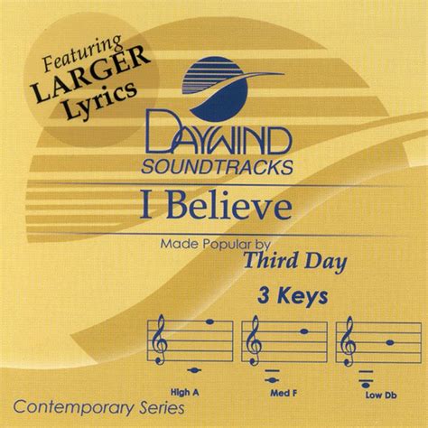 I Believe - Third Day (Christian Accompaniment Tracks - daywind.com) | daywind.com