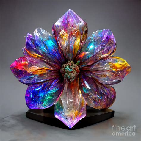 Crystal Flower Digital Art by Kristina Mit | Fine Art America