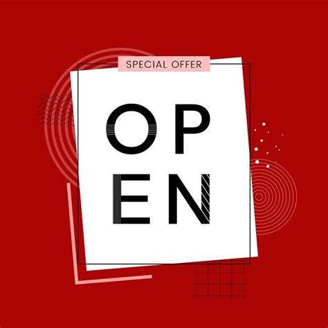 We're open typography style vector | Free stock vector - 517824